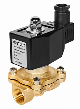 Клапан соленойдный (электромагнитный) прямого действия, НЗ, 24 В, G 1