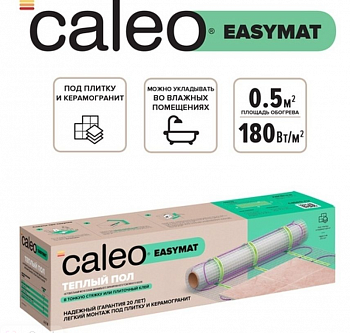 Нагревательный мат для теплого пола CALEO EASYMAT 180 Вт/м2, 10 м2